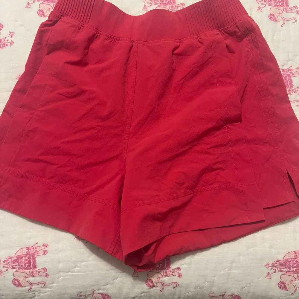 Lululemon Athletica High Waist Red Shorts